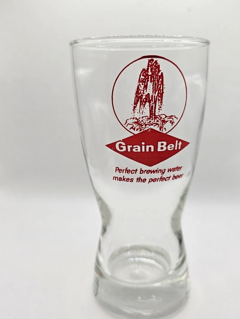 Vintage Grain Belt Beer Glasses Red 80s